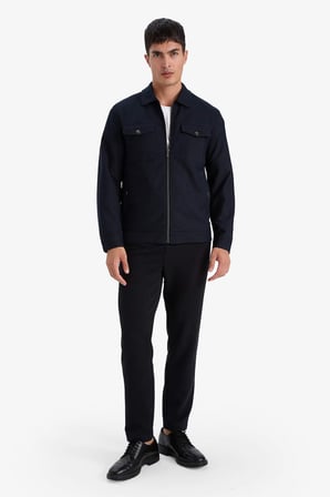 DeFacto Slim Fit Astarlı Fermuarlı Cepli Mevsimlik Mont D7533AX26SPNV106