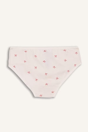 DeFacto %100 Pamuk Kalp Desenli Ribana 3'lü Slip Külot Kız Çocuk G8660A826SPER98