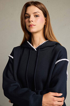 Overshirt Fit Kapüşonlu Sweatshirt