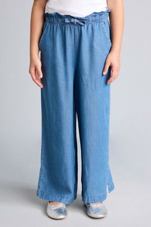 DeFacto Culotte Geniş Paça Orta Mavi Jean Pantolon Kız Çocuk G0252A826SMNM28
