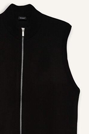 Standart Fit Balıkçı Yaka Triko Yelek