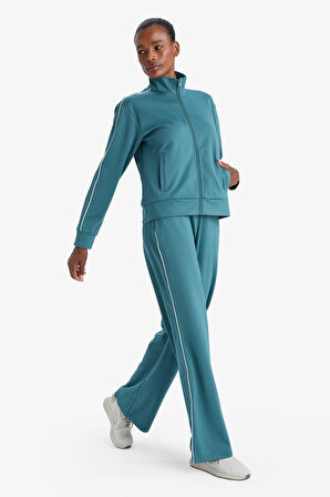 DeFactoFit Wide Leg Cepli Geniş Paça Standart Boy Sporcu Pantolon