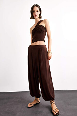 Baggy Fit Normal Bel Jogger Paça Bilek Boy Modal Pantolon