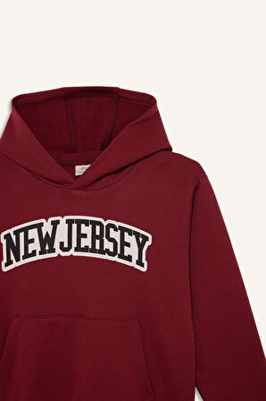 Erkek Çocuk 2'li Takım Kapüşonlu Baskılı Sweatshirt Eşofman Altı 