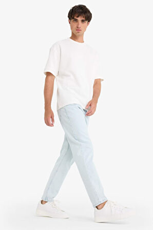 DeFacto %100 Pamuk 90's Slim Fit Dar Paça Jean Yıkamalı Pantolon F5667AX25AUNM63