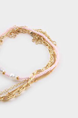 DeFacto Kadın 5'li Gold Halhal F3980AXNSGD1