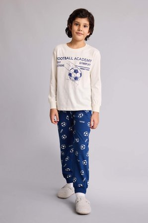 DeFacto %100 Pamuk Hayvan Desenli 2'li Pijama Takımı Erkek Bebek G9973A826SPER98
