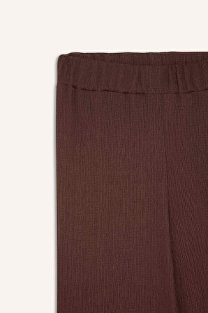 Straight Fit Düz Paça Bürümcük Pantolon