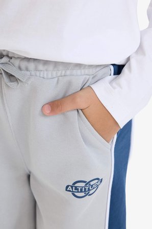 DeFacto Wıde Leg Beli Lastikli Baskılı Eşofman Altı Erkek Çocuk G6373A826SPGR253