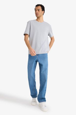 DeFacto Pamuklu REGULAR FIT Baskılı Tişört F8093AX26SPGR130