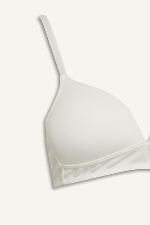 Dantel Detaylı Pamuklu Kaplı Pedli Balensiz Bra  Fall in Love