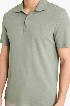 DeFacto Slim Fit Polo Yaka Kısa Kollu Pamuklu Modal Karışımlı Basic Tişört M6609AZ26SPGN460
