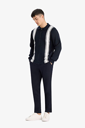 Standart Fit Polo Yaka Triko Hırka