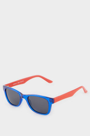 Erkek Çocuk Yuvarlak Renkli Plastik Çerçeve Siyah Cam Polarize Güneş Gözlüğü