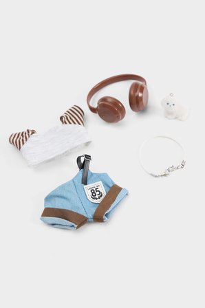 Kadın Kedi Detaylı Giydirilebilir Charm Anahtarlık Kostümü