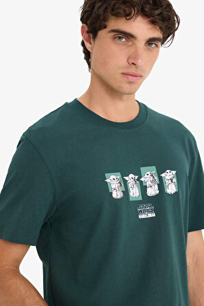 Star Wars-Mandalorian Regular Fit Bisiklet Yaka Kısa Kollu Tişört