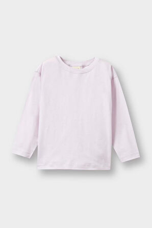 Kız Bebek Regular Fit Bisiklet Yaka 2'li Uzun Kollu Tişört