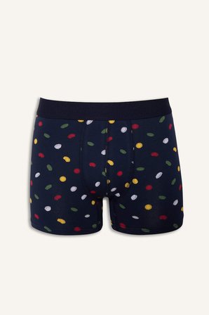 Defacto G4683AXNV135 Lacivert Regular Fit Desenli 3'lü Boxer