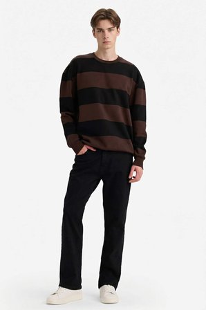 DeFacto Boxy Fıt Bisiklet Yaka Çizgili Sweatshirt A9066AX25AUBN192