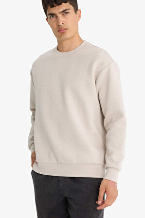 Relax Fit Bisiklet Yaka Sweatshirt