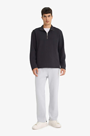 Regular Fit Beli Bağcıklı Düz Paça Eşofman Altı