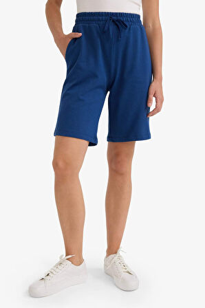 Regular Fit Normal Bel Düz Paça Bermuda Şort
