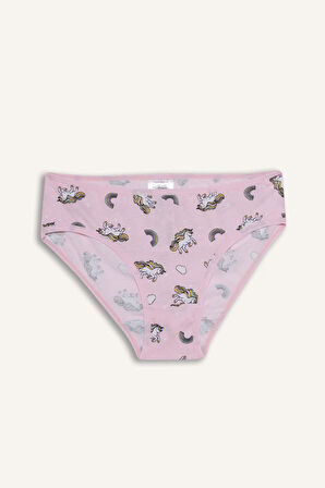 Kız Çocuk Desenli 3'lü Slip Külot