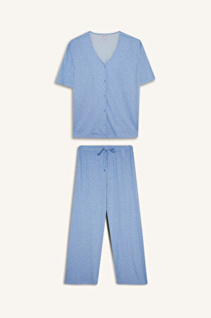 Regular Fit Kısa Kollu 2'li Takım Fall in Love