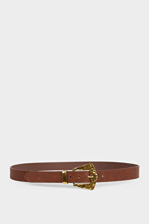 Kadın Suni Deri Jean Kemeri