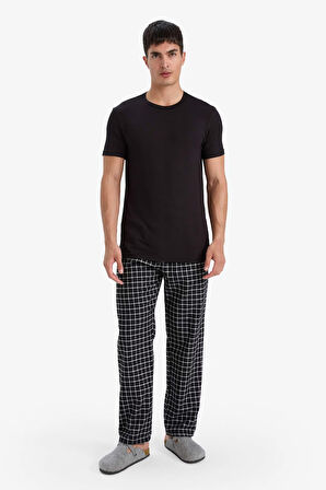 Regular Fit Cepli Uzun Boy Flanel Alt