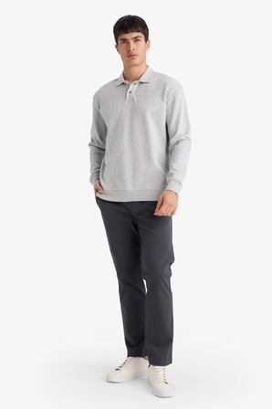 DeFacto Pamuklu Regular Fıt Sweatshirt F9324AX26SPGR210
