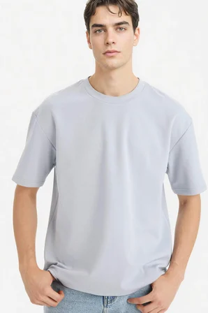 DeFacto Pamuklu Nefes Alabilen Oversize Tişört X3926AZ26SPGR297