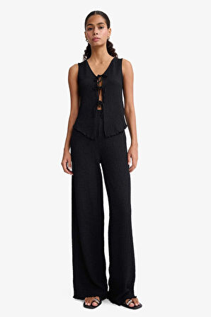 Wide Leg Geniş Bol Paça Bürümcük Pantolon