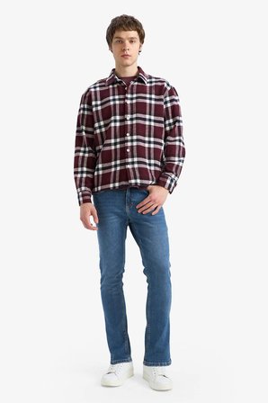 DeFacto Boxy Fıt Flanel Gömlek G7504AX26SPBR230