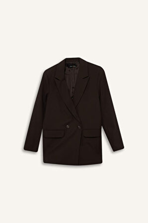 Oversize Geniş Kalıp Ceket Yaka Blazer Ceket