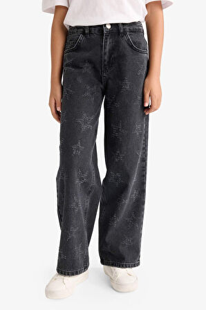 Kız Çocuk Wide Leg Geniş Paça Jean Pantolon