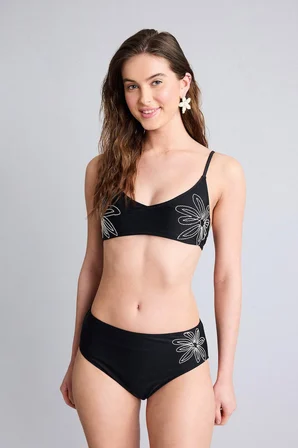 DeFacto Regular Fit Nakışlı Bikini Üstü E3284AX26SMBK81
