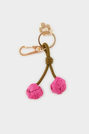 Kadın Pembe Toplu Charm Anahtarlık