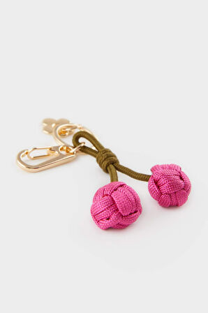 Kadın Pembe Toplu Charm Anahtarlık