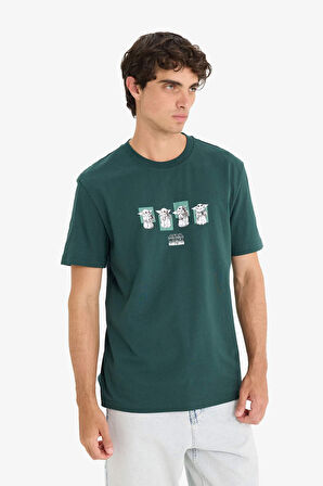 Star Wars-Mandalorian Regular Fit Bisiklet Yaka Kısa Kollu Tişört