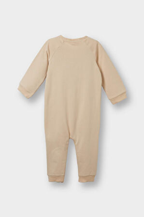 Erkek Bebek Yenidoğan Kaplan Baskılı Uzun Kollu Tulum