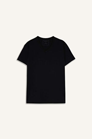 Slim Fit Dar Kesim V Yaka Üst