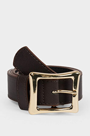 Kadın Suni Deri Jean Kemeri