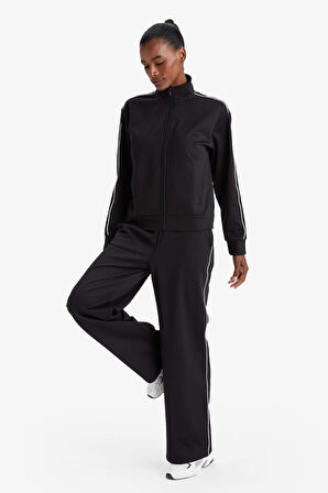 DeFactoFit Wide Leg Cepli Geniş Paça Standart Boy Sporcu Pantolon