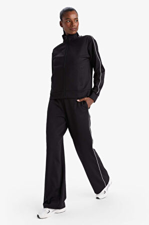 DeFactoFit Wide Leg Cepli Geniş Paça Standart Boy Sporcu Pantolon