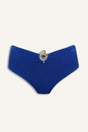 DeFacto Regular Fıt Kırışık Dokulu Mavi Bikini Alt E0209AX26SMBE114