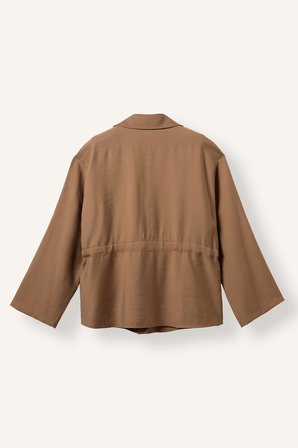 DeFacto Regular Fıt Gömlek Yaka Akışkan Kumaş Blazer Ceket H0889AX26SMBN486