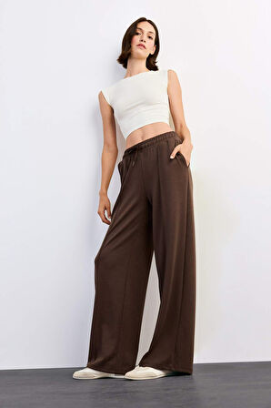 Relax Fit Normal Bel Düz Paça Modal Pantolon