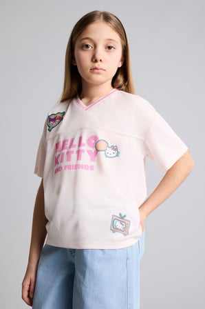 DeFacto Hello Kitty Oversıze Tişört Kız Çocuk G8195A826SMPN344