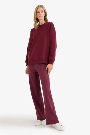 Oversıze Basıc Kalın Sweatshirt F9628AX25AUBR115